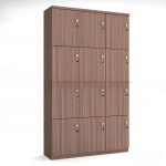 Tủ Locker 12 Cánh Màu Nâu Vân Gỗ - TLK73