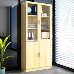 Tủ Tài Liệu Gỗ MDF 2 Cánh Kính - THS9