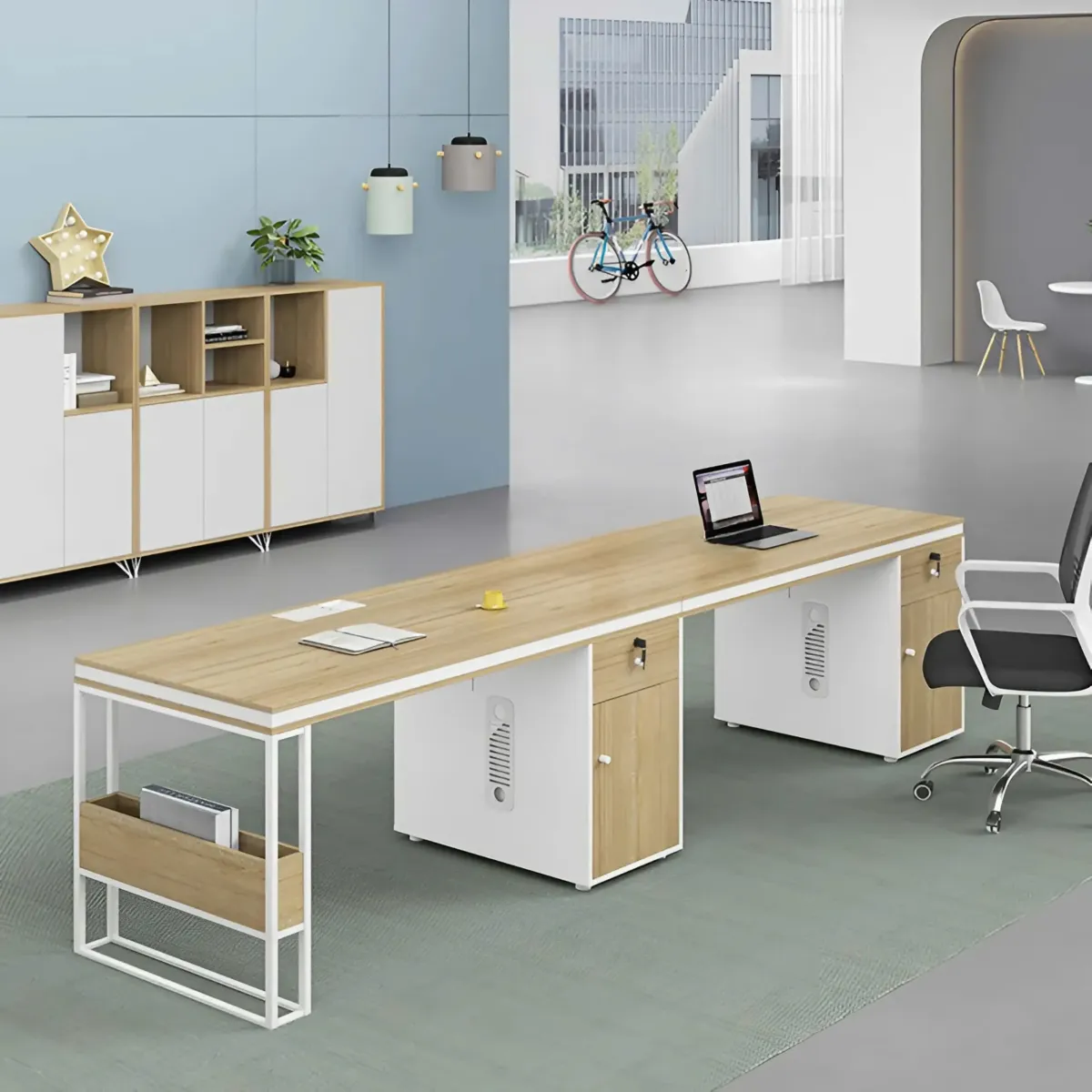 Cụm Bàn Làm Việc Đôi Thiết Kế Tinh Tế Giá Rẻ