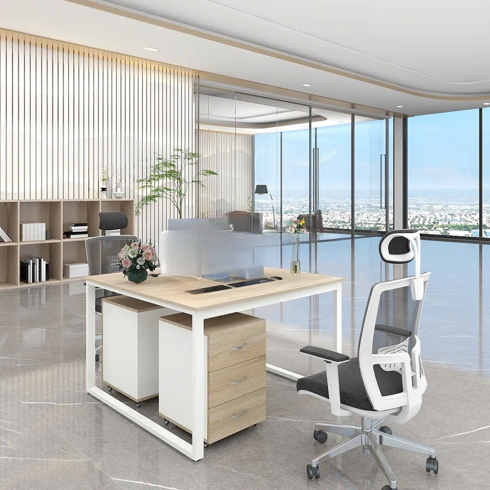Cụm Bàn Làm Việc 2 Người Phong Cách Tối Giản