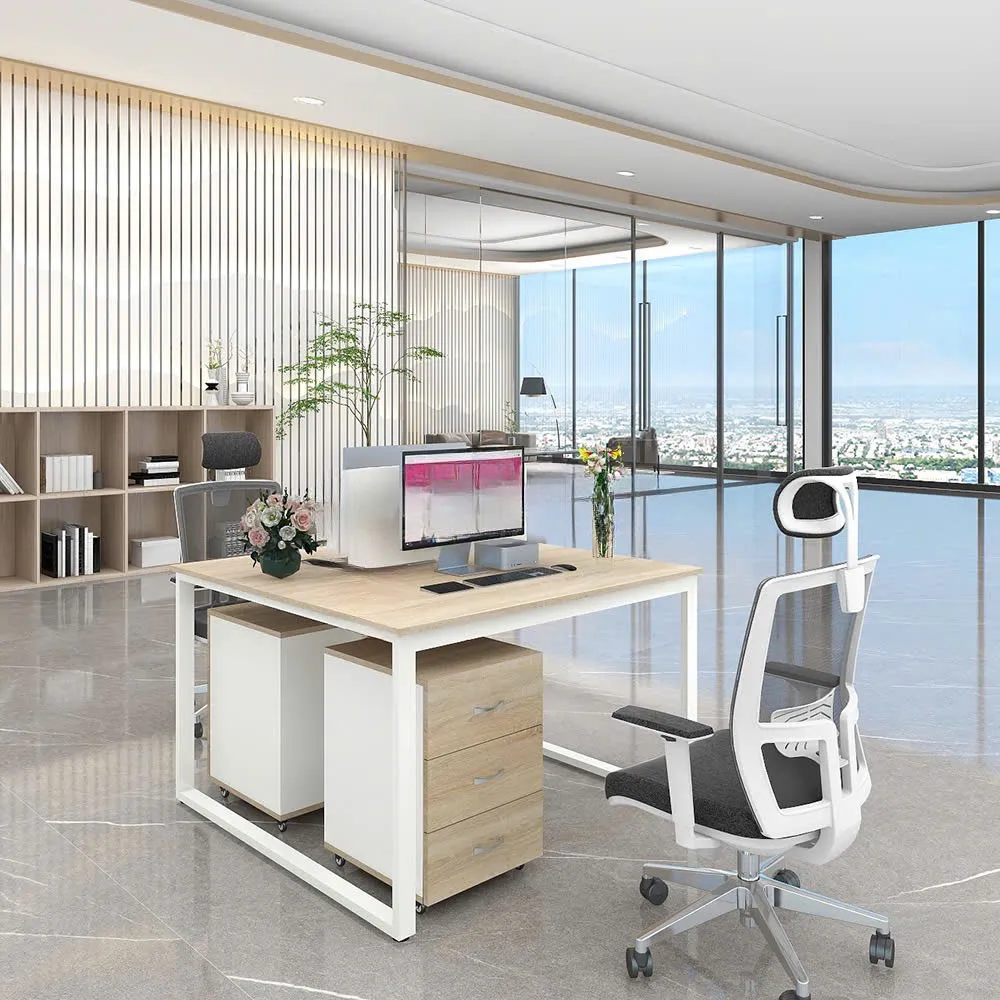 Cụm Bàn Làm Việc 2 Người Phong Cách Tối Giản