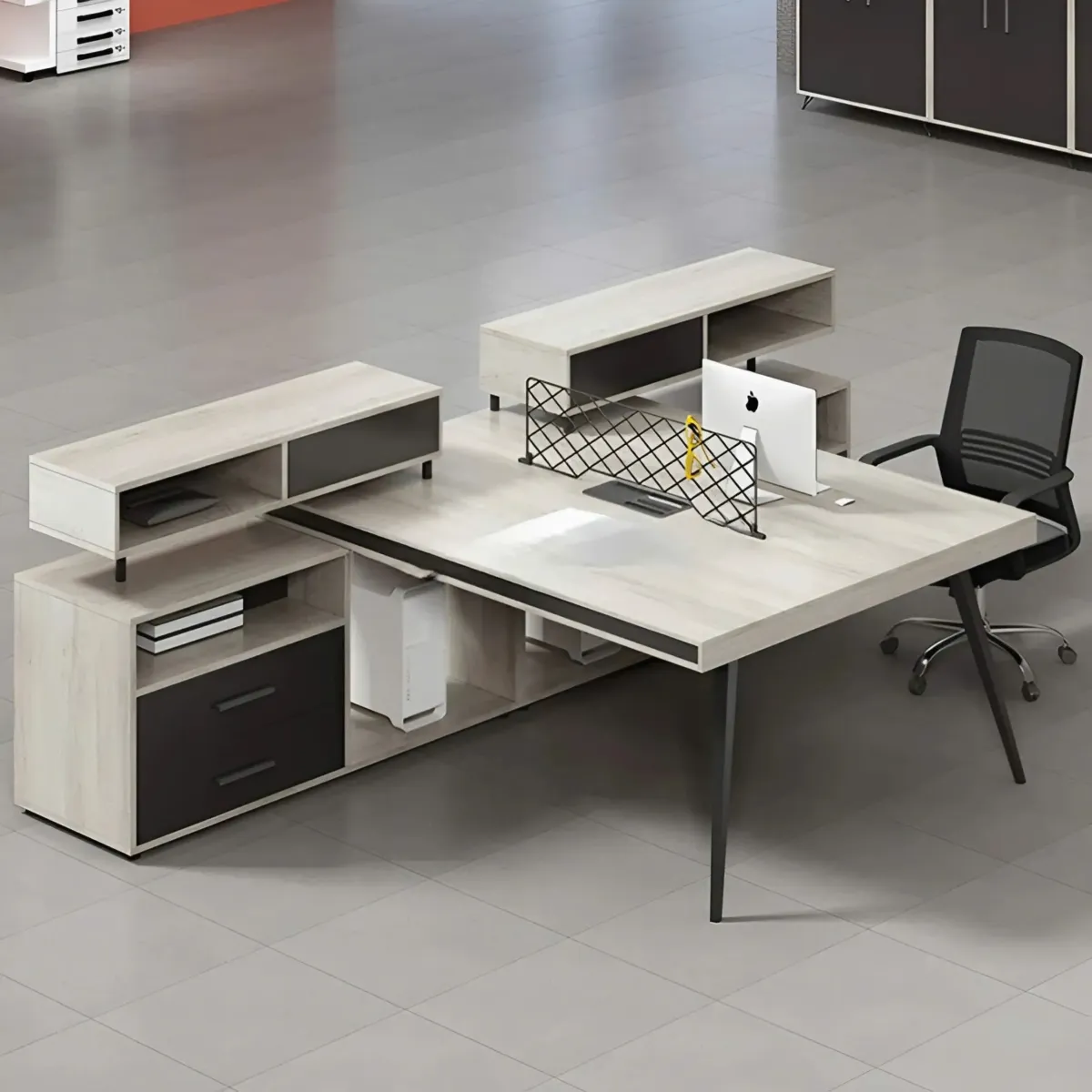 Cụm Bàn Làm Việc 2 Chỗ Đẹp Chuẩn Không Gian Văn Phòng Hiện Đại