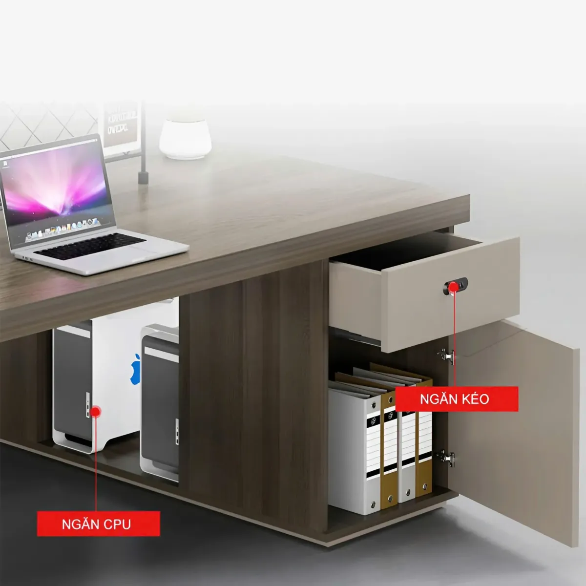 Cụm Bàn Làm Việc 6 Chỗ Đa Chức Năng Cho Nhóm Nhân Viên Hiện Đại
