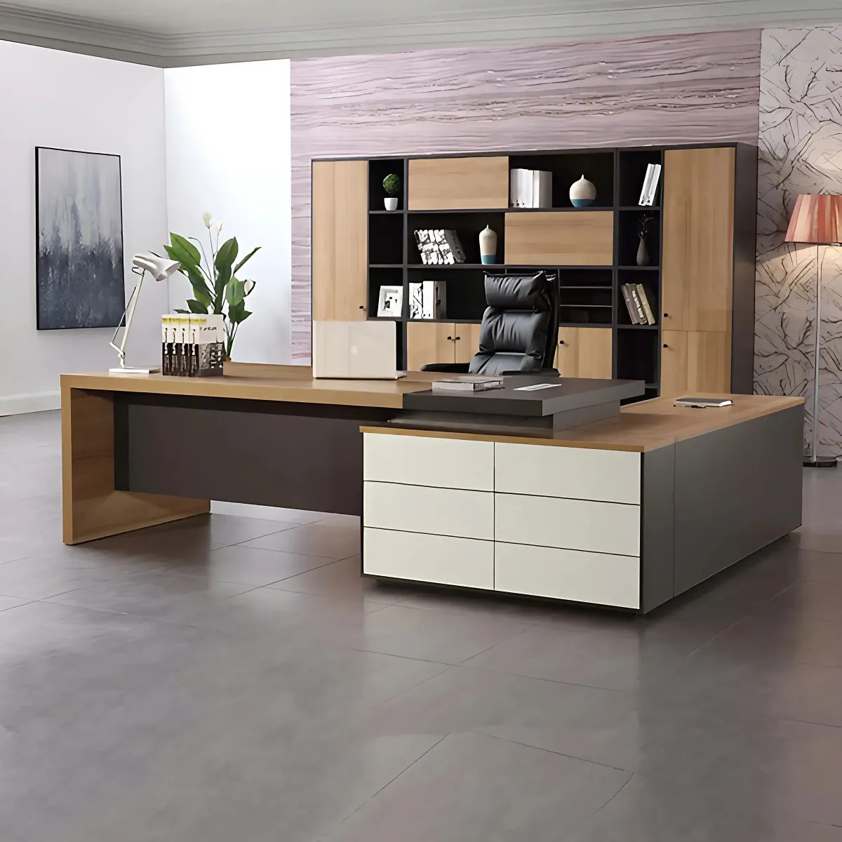 Bàn Giám Đốc Chữ L Cao Cấp Hiện Đại