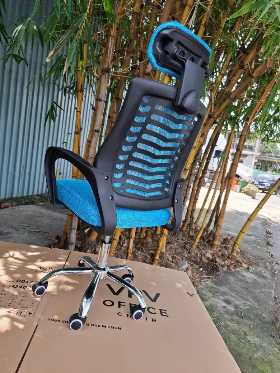 Ghế Văn Phòng Lưng Lưới Màu Xanh Mát Mẻ