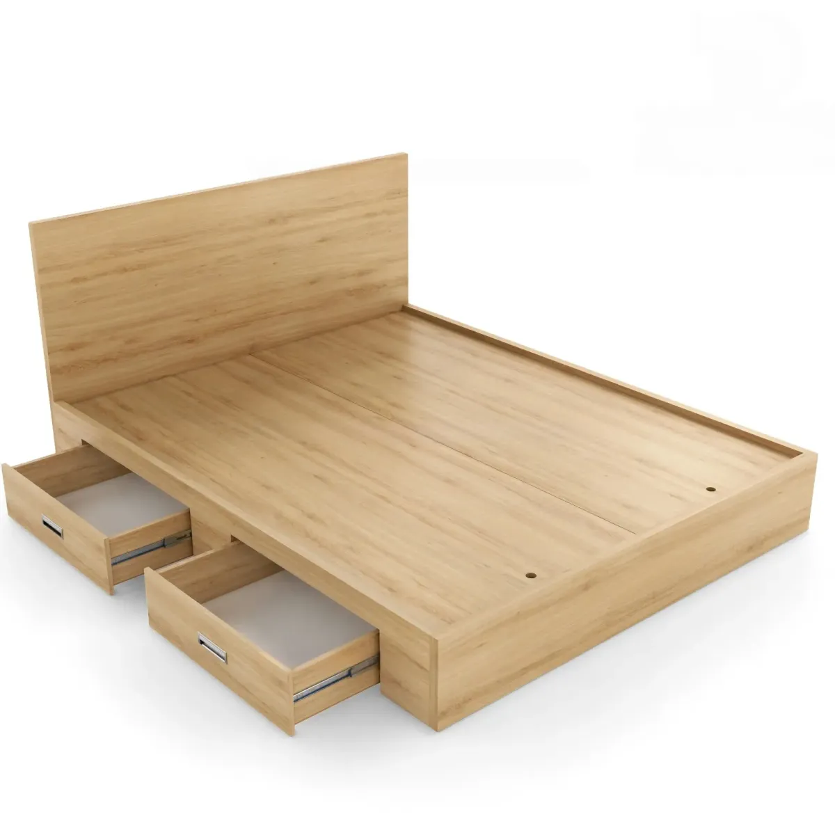 Giường Ngủ Gỗ Không Kệ Thanh Lịch