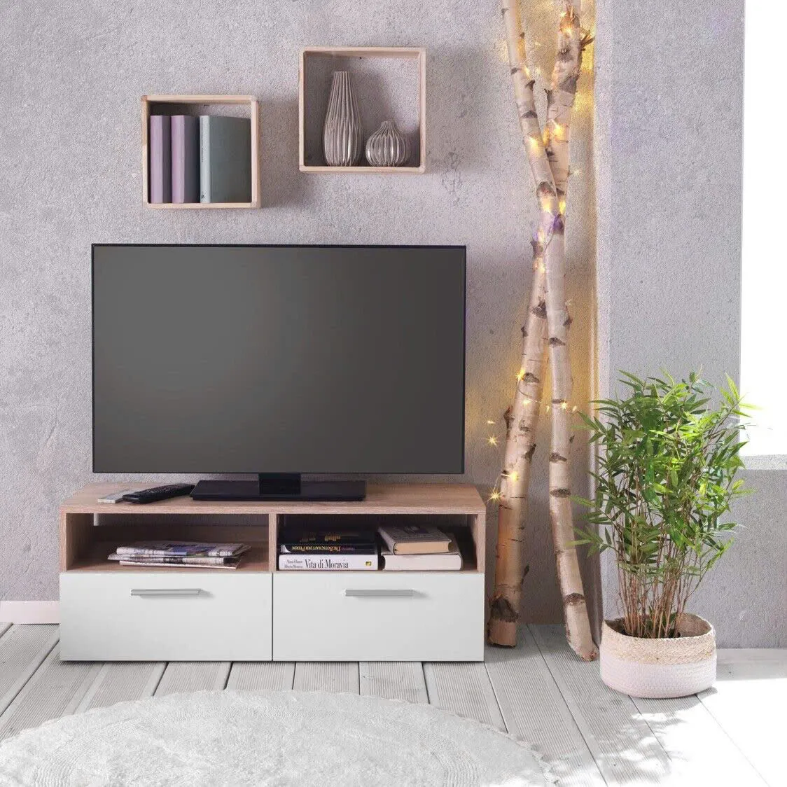 Kệ Tivi Mini Có Ngăn Kéo & Hộc Mở Đa Năng