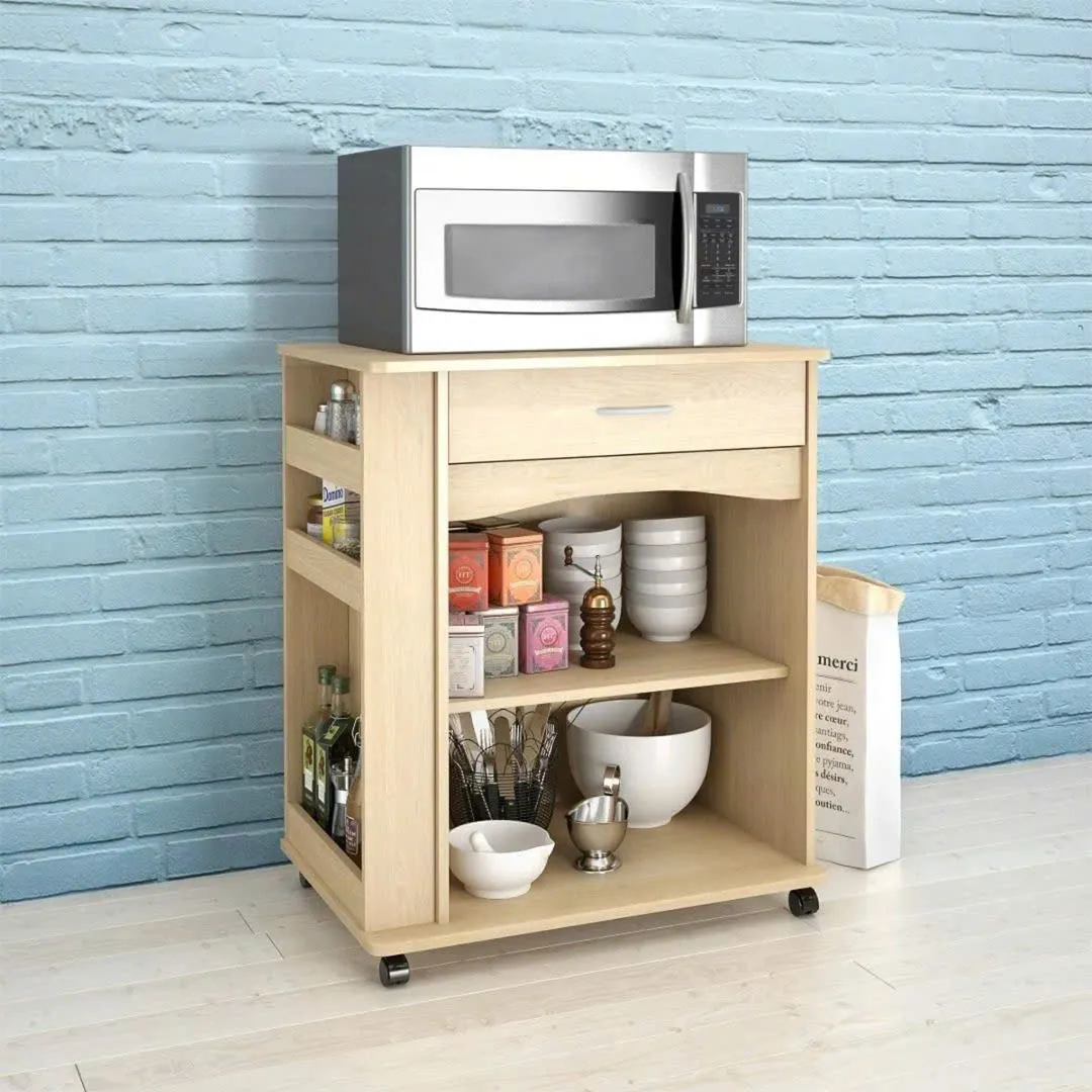Tủ Bếp Gỗ Mini Có Ngăn Kéo Và Bánh Xe