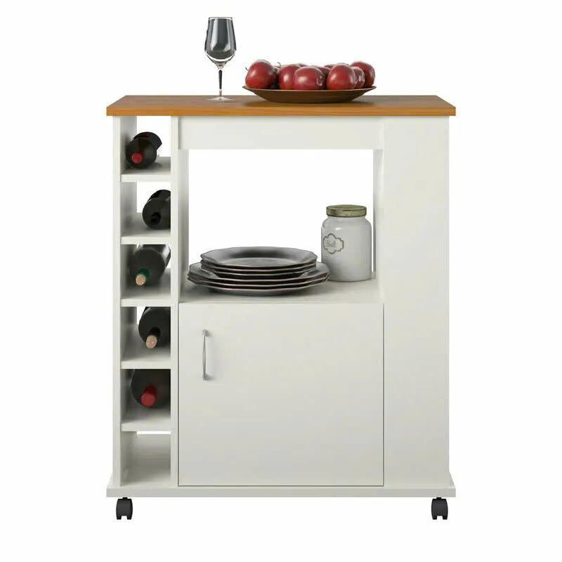 Tủ Bếp Mini Gỗ Đa Năng Có Bánh Xe