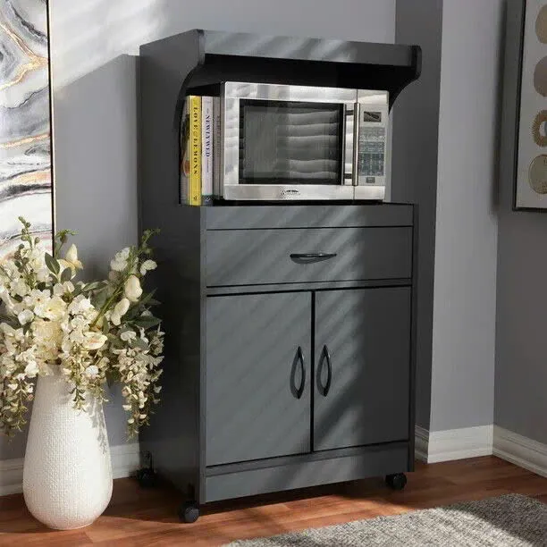 ​    ​Tủ Bếp Mini Gỗ Nhỏ Gọn Có Cửa Và Kệ