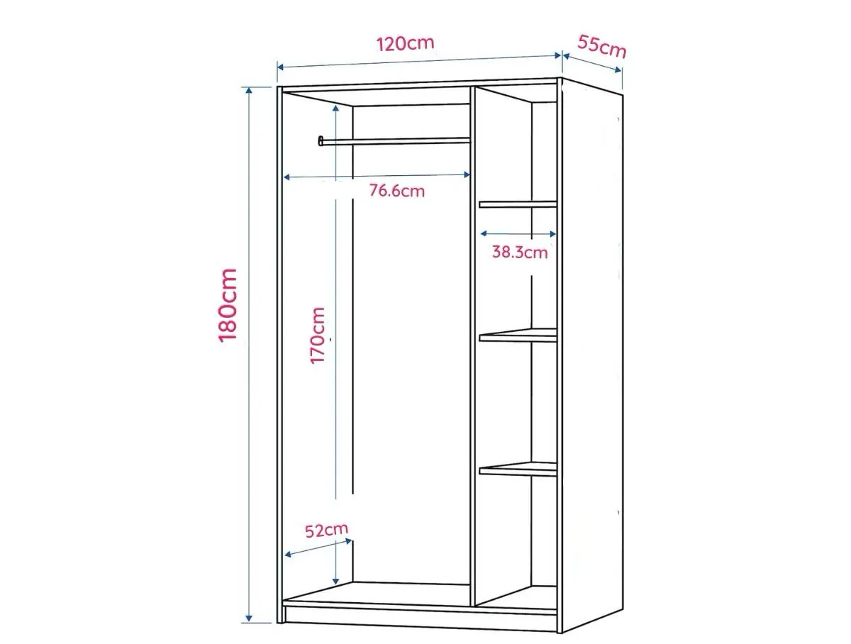 Tủ Quần Áo Gỗ 3 Cánh Thiết Kế Hiện Đại