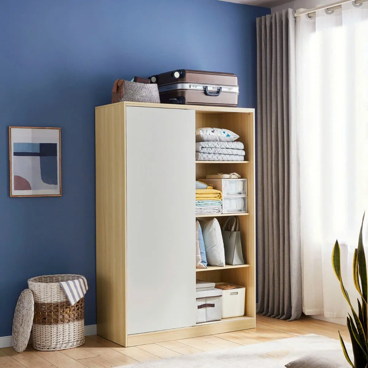 Tủ Quần Áo Gỗ Cửa Lùa Tiết Kiệm Diện Tích