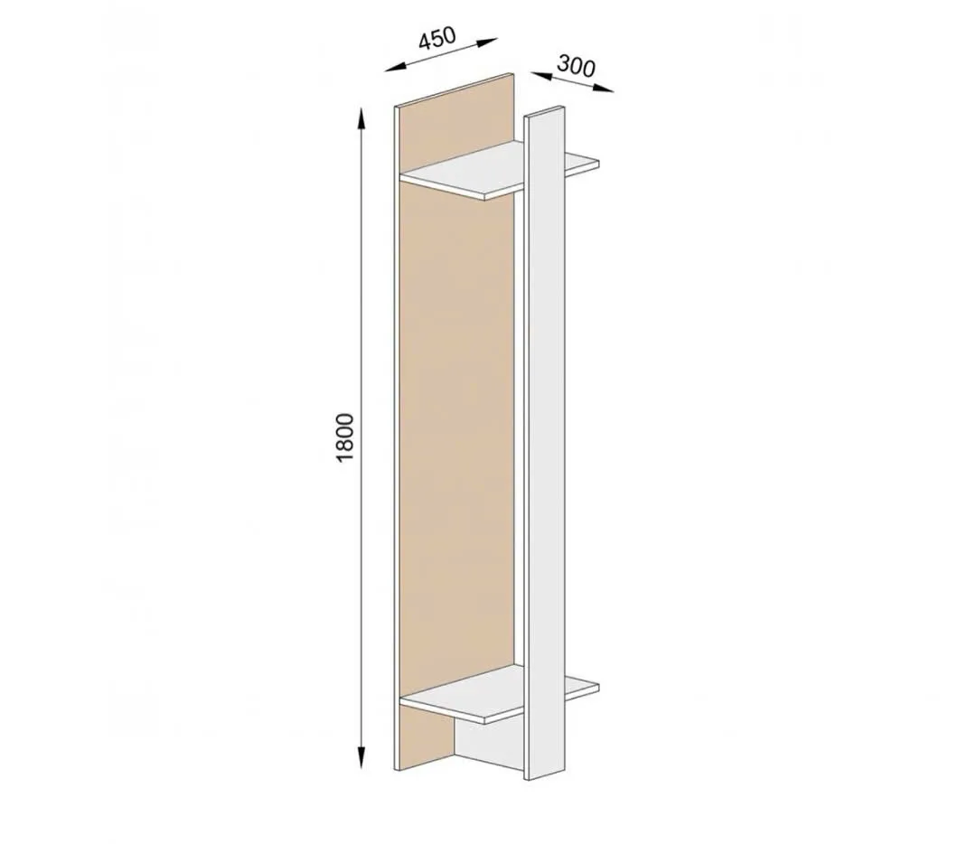 Tủ Quần Áo Gỗ Gắn Tường Tối Ưu Không Gian