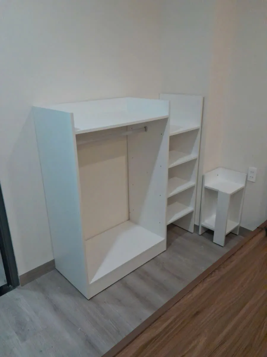 Tủ Quần Áo Gỗ Treo Đồ Có Ngăn Kệ Tiện Dụng 