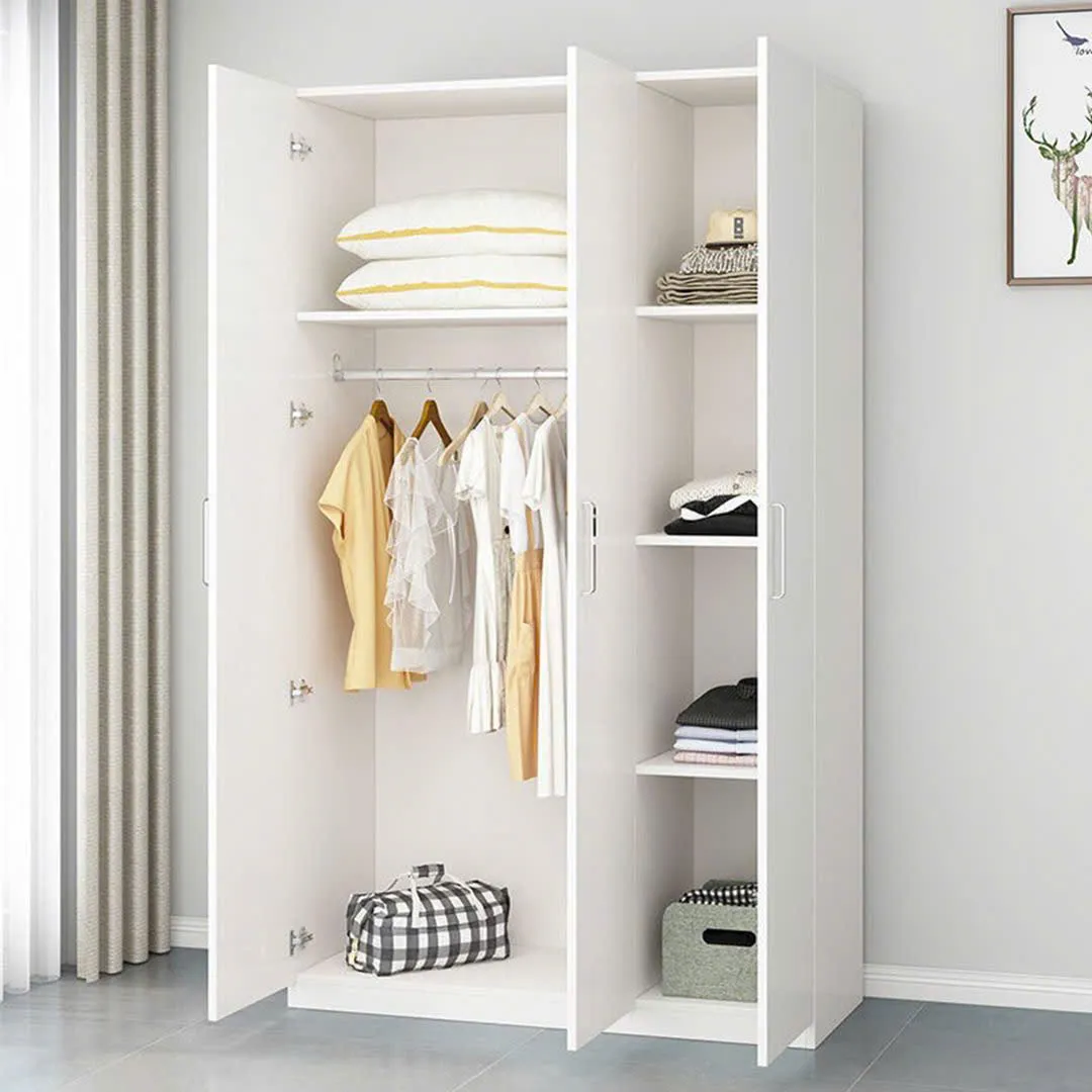 Tủ Quần Áo Gỗ 3 Cánh Có Tay Nắm Hiện Đại