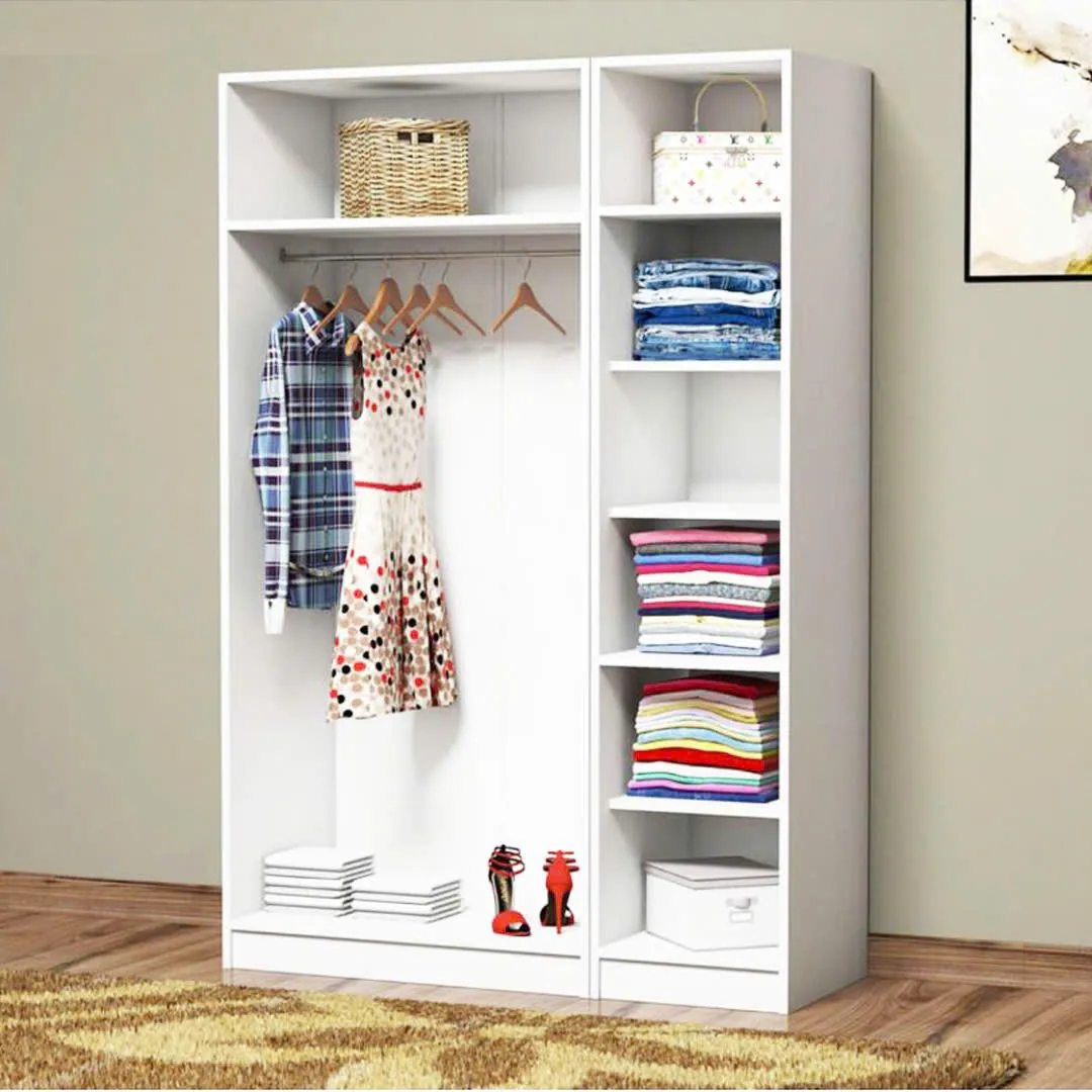 Tủ Quần Áo Gỗ Kèm Kệ Để Đồ Gọn Gàng