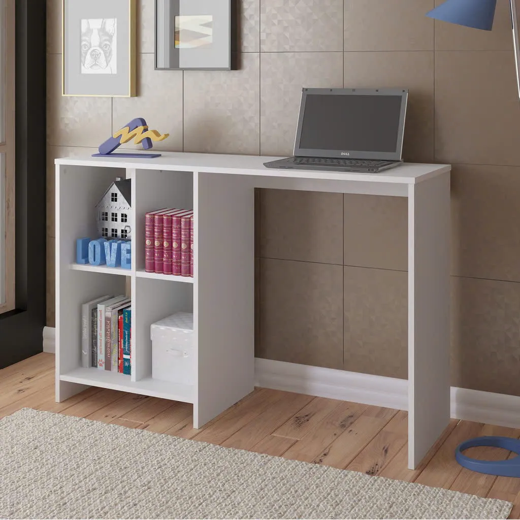 Bàn Làm Việc Gỗ Có 4 Ngăn Kệ Tiện Lợi