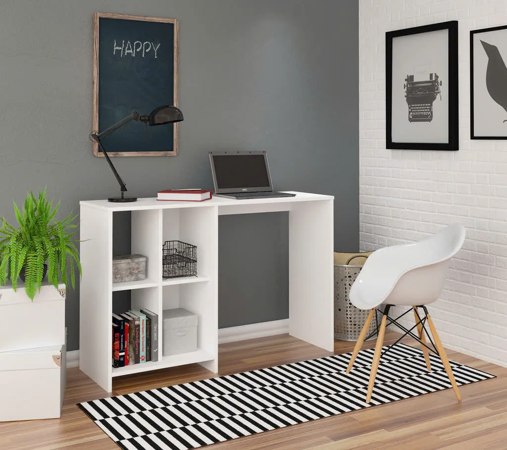 Bàn Làm Việc Gỗ Có 4 Ngăn Kệ Tiện Lợi