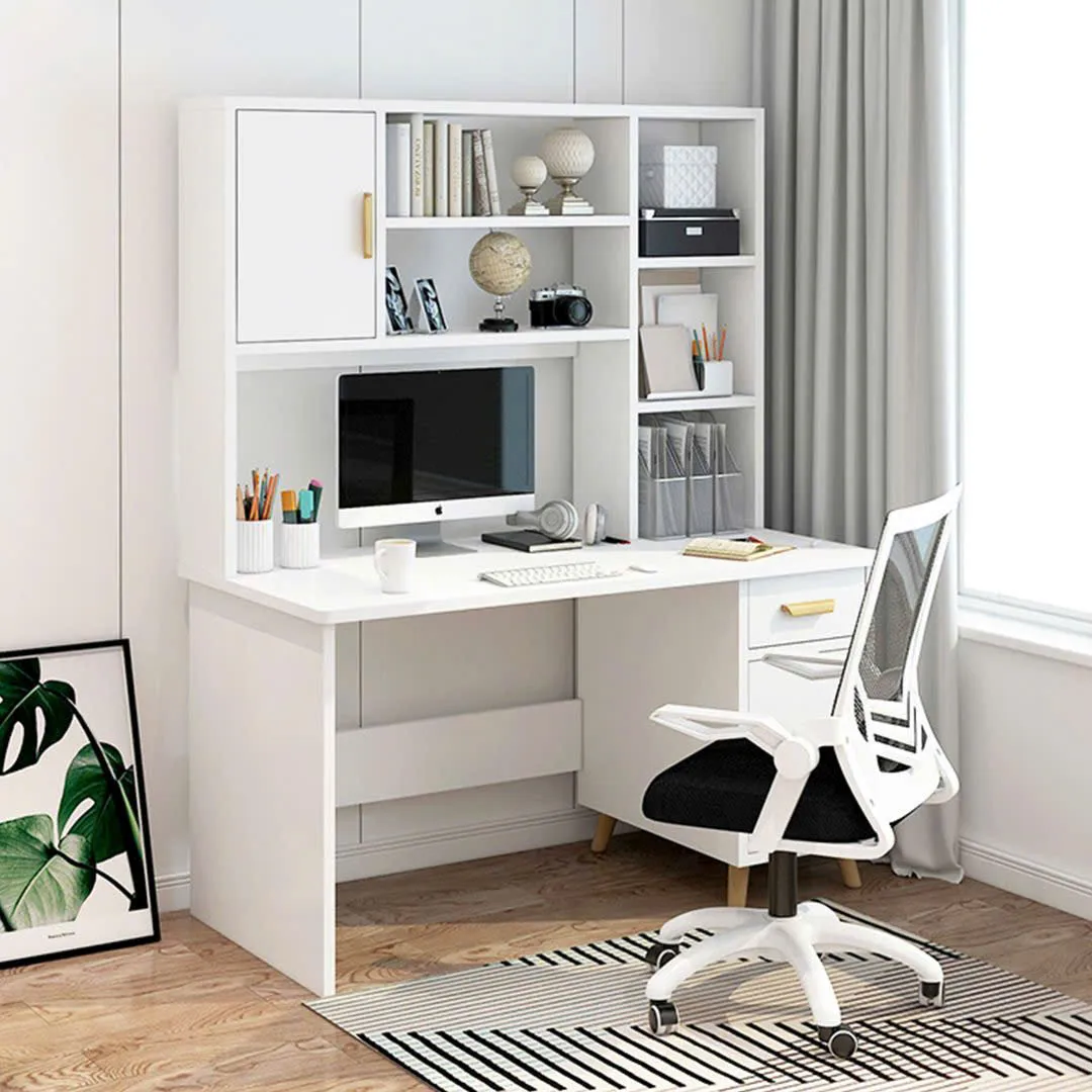 Bàn Làm Việc Gỗ Đa Năng Có Kệ Sách & Tủ Kín