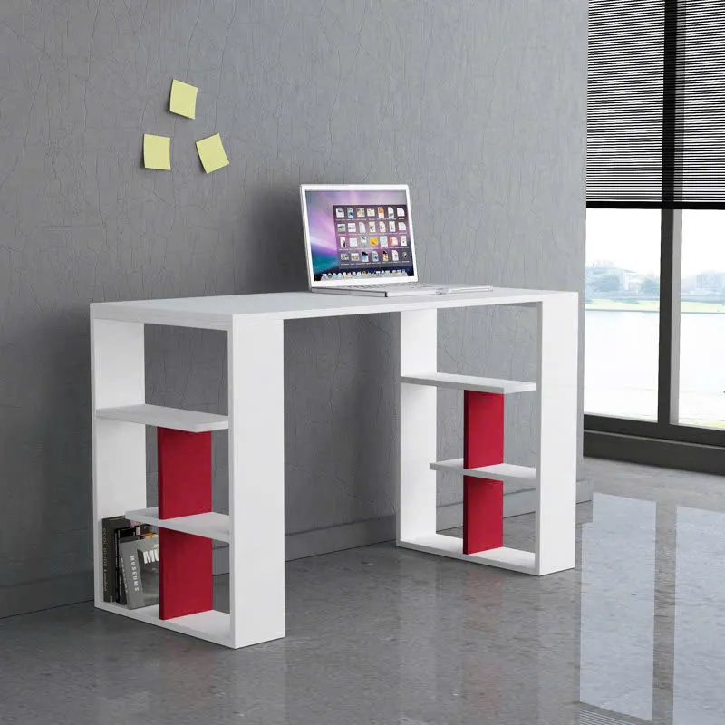 Bàn Làm Việc Gỗ Đẹp Tối Giản Có Kệ