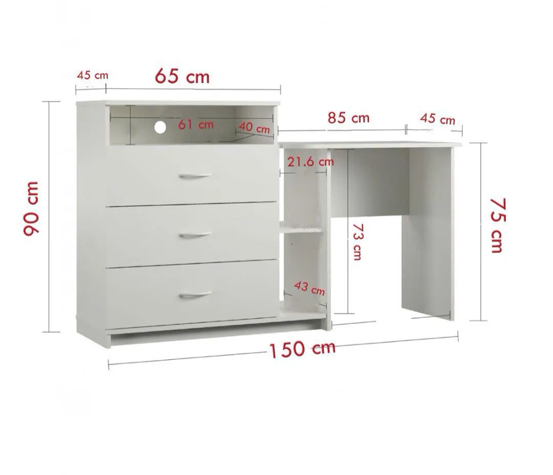 Bàn Làm Việc Gỗ Gắn Liền Kệ Tủ Tối Ưu Không Gian