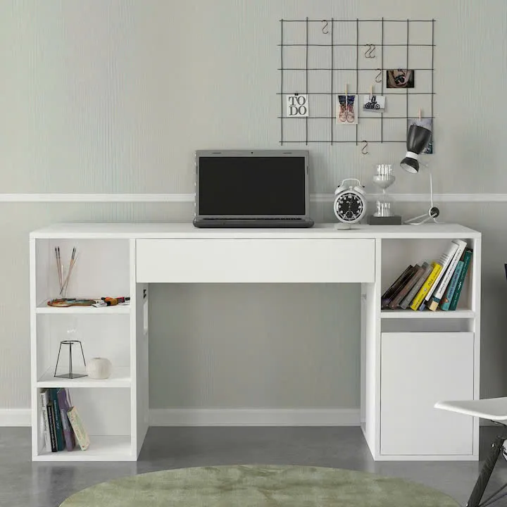  Bàn Làm Việc Gỗ Có Ngăn Kéo & Kệ Tối Ưu Lưu Trữ