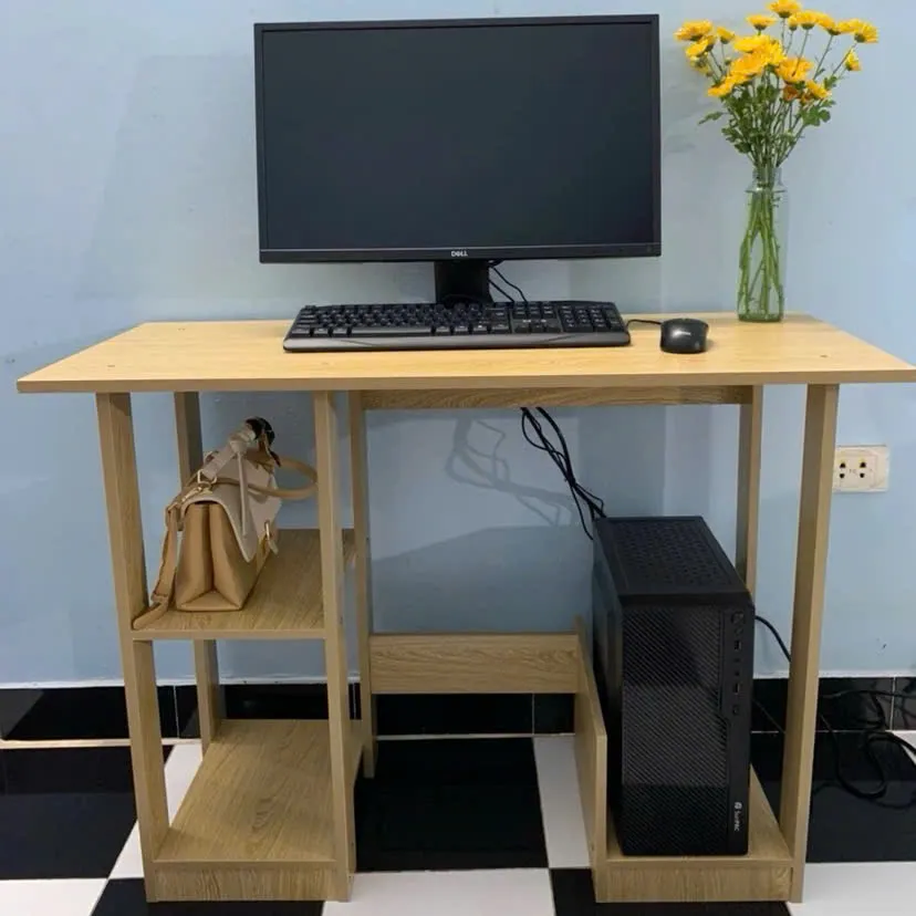 Bàn Làm Việc Gỗ Đẹp Có Kệ Đa Năng