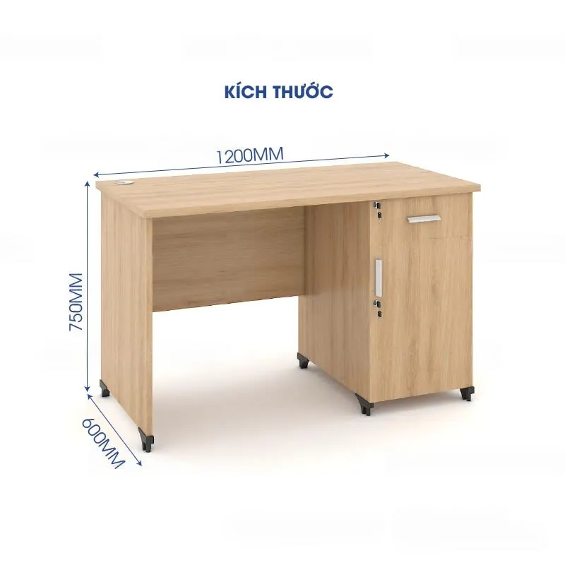 Bàn Làm Việc Gỗ Gọn Gàng Có Khóa
