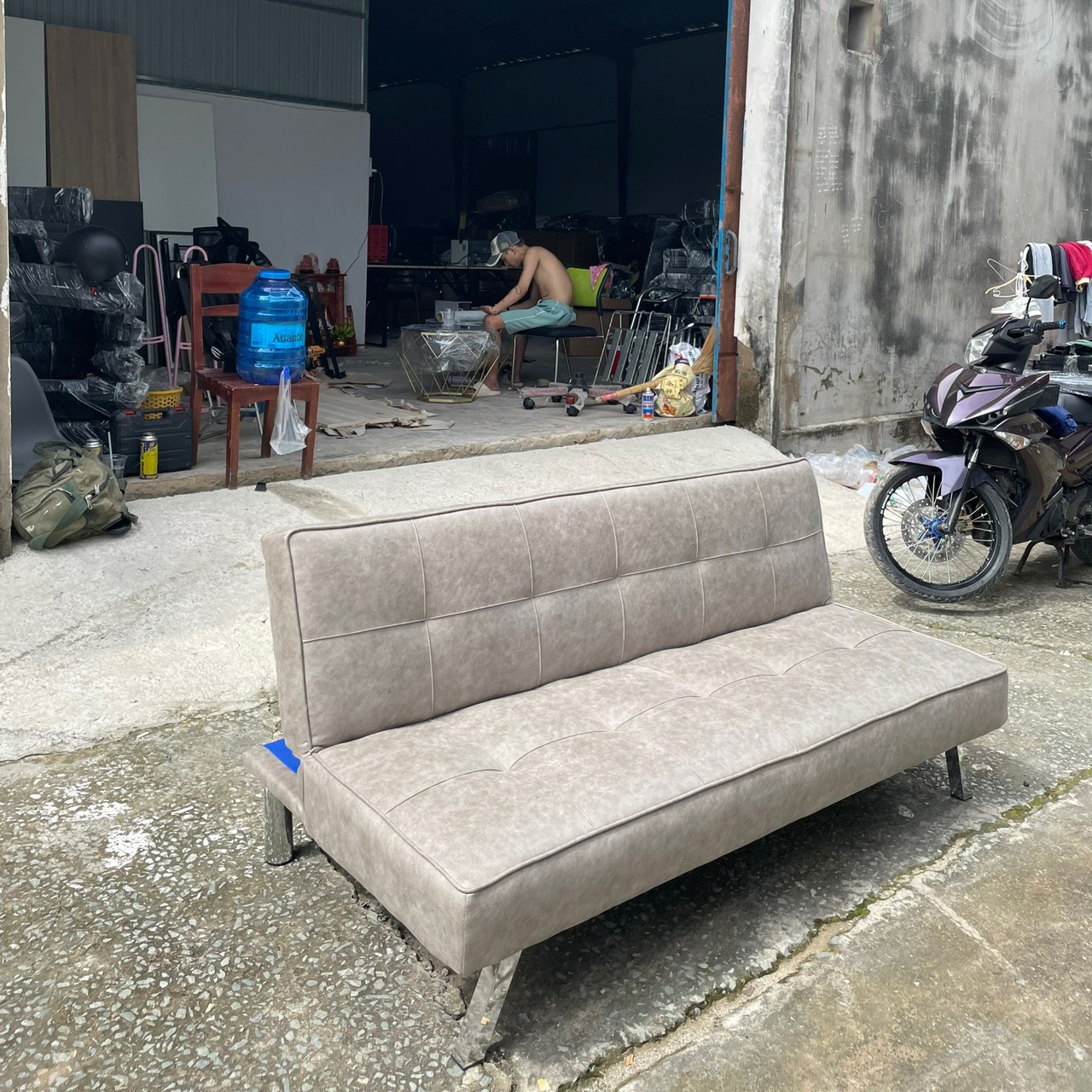 Ghế sofa da giường nằm chính hãn serita - SFTM05