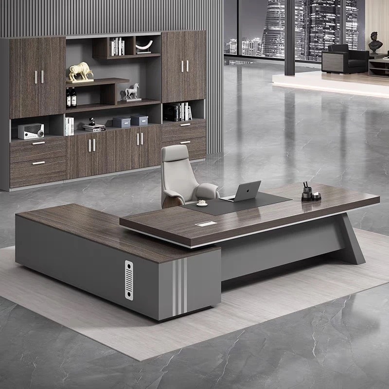 Bàn Giám Đốc Góc L Chân Nghiêng - BGĐ48