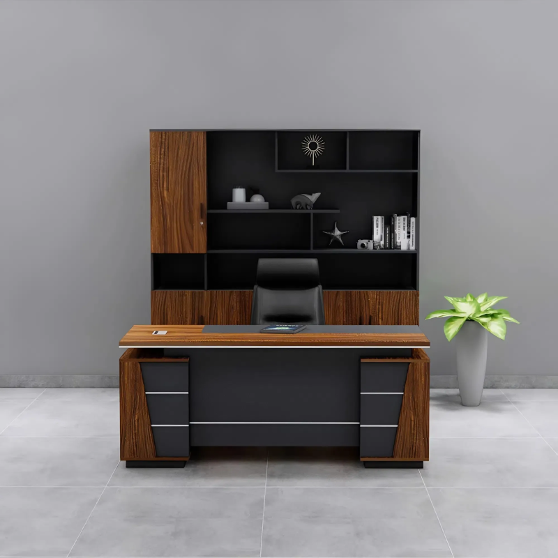 Bàn Giám Đốc Gỗ Góc L Phong Cách Hiện Đại Tối Giản - BGD130