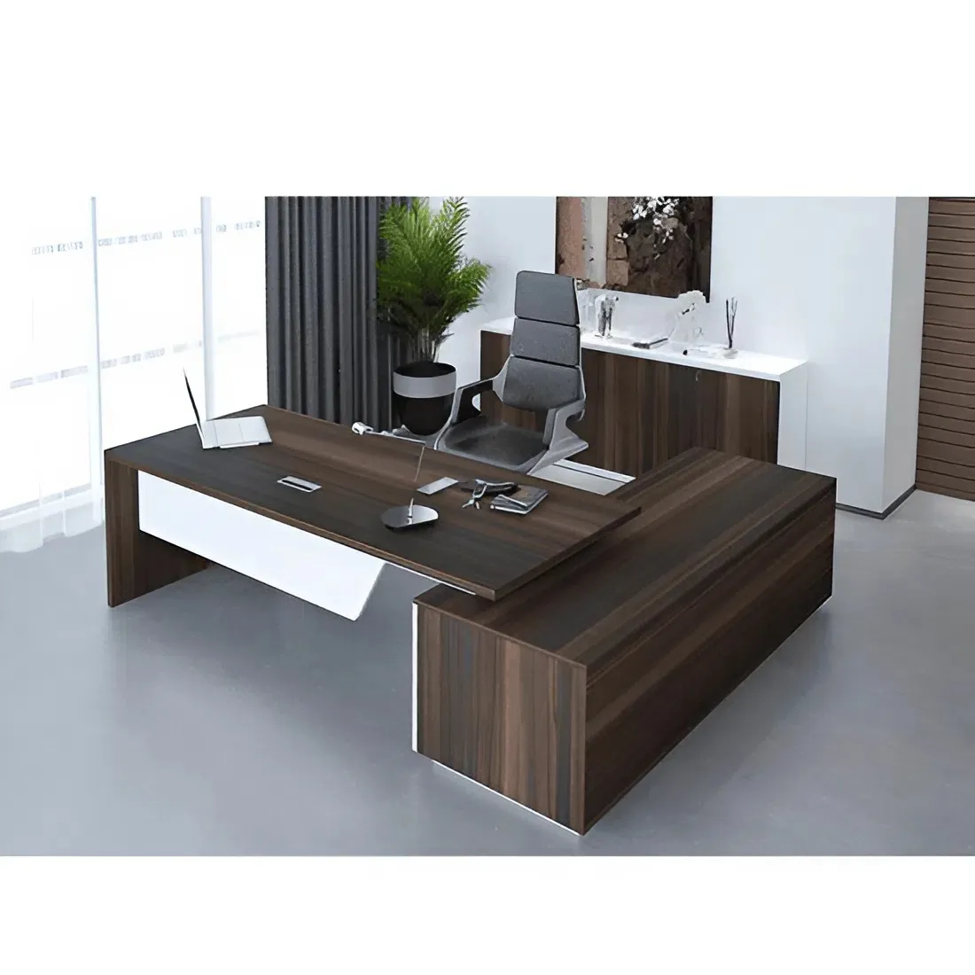Bàn Giám Đốc Thiết Kế Phân Tầng Yếm Vát Độc Đáo - BGD185