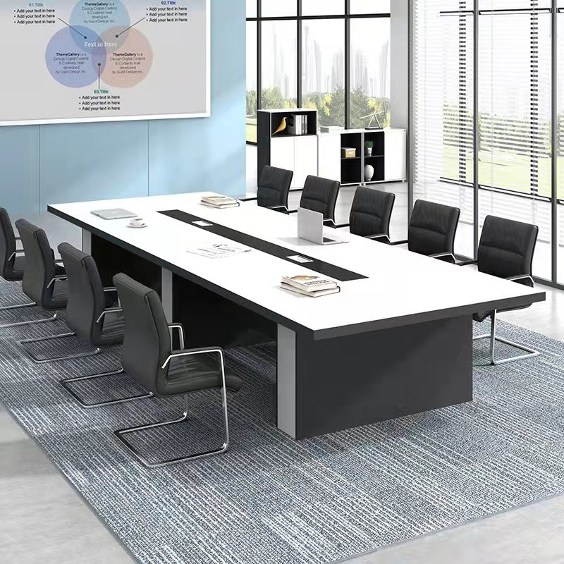 Bàn Họp Văn Phòng Mặt Gỗ Hình Chữ Nhật 4m - BH28