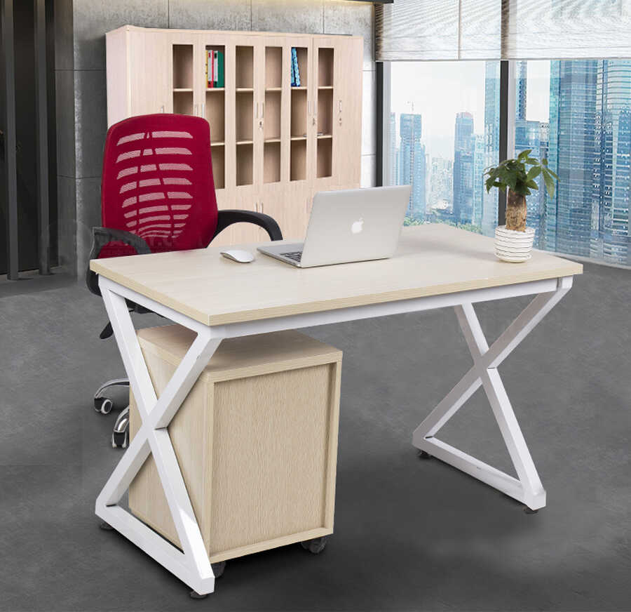 Bàn Làm Việc Chân Chữ X Khung Trắng - BLV10