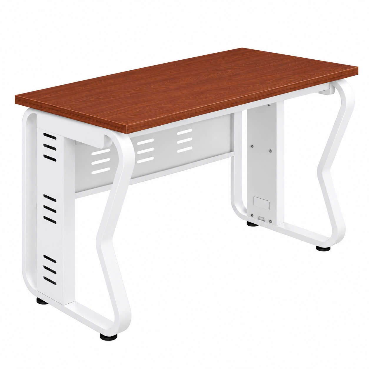Bàn Làm Việc Nhập Khẩu Chân Sắt Màu Trắng BLV143