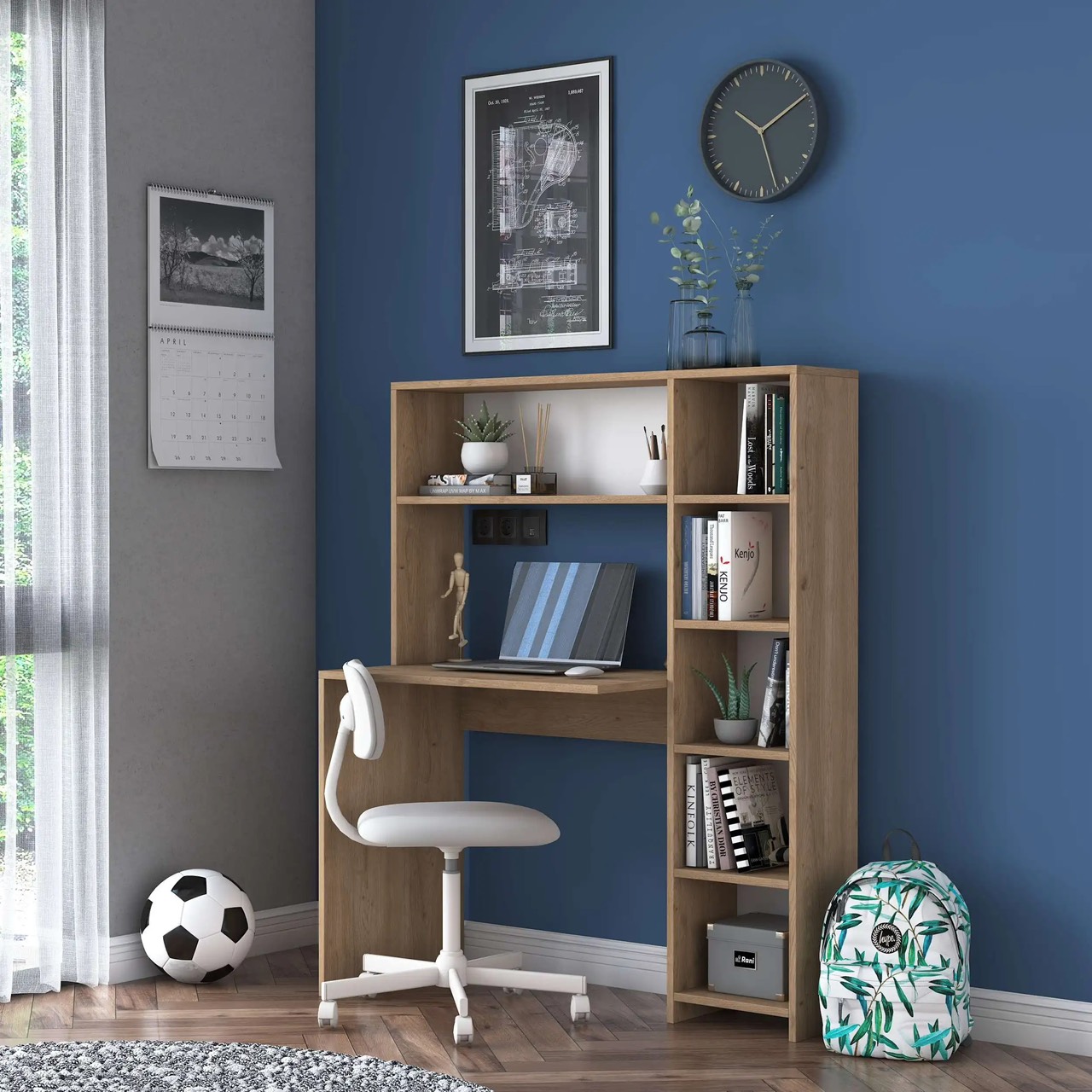 Bàn Làm Việc Kệ Gỗ MDF - BG22