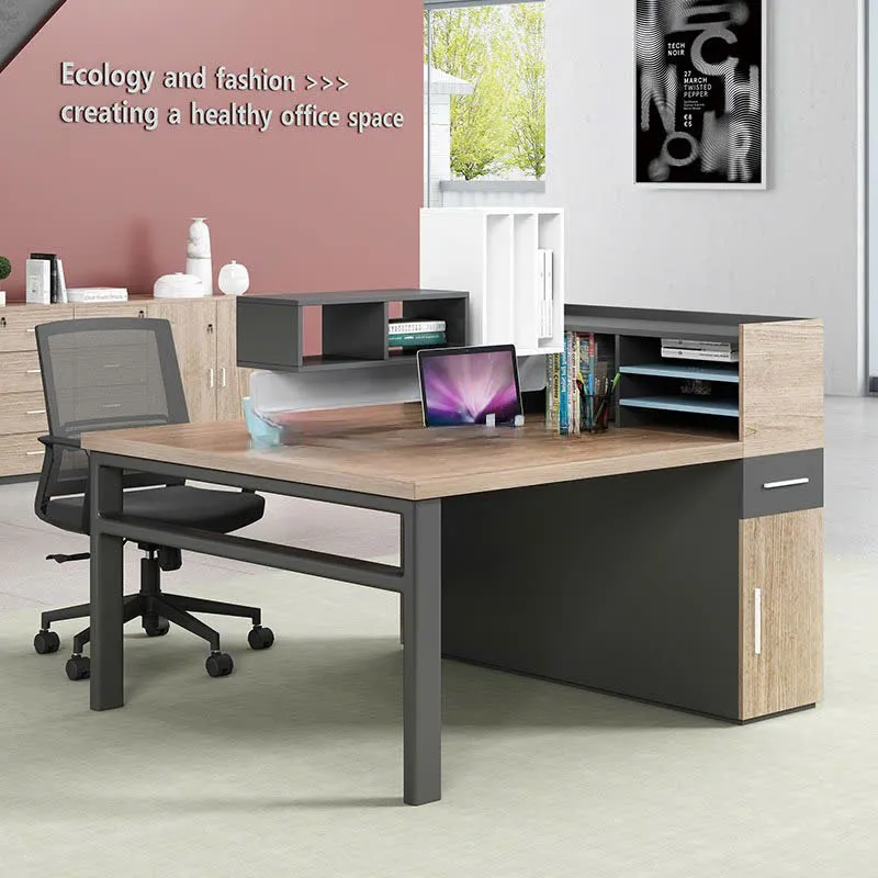 Cụm Bàn Làm Việc 2 Người Chân Sắt Gỗ MDF Cao Cấp - BC121
