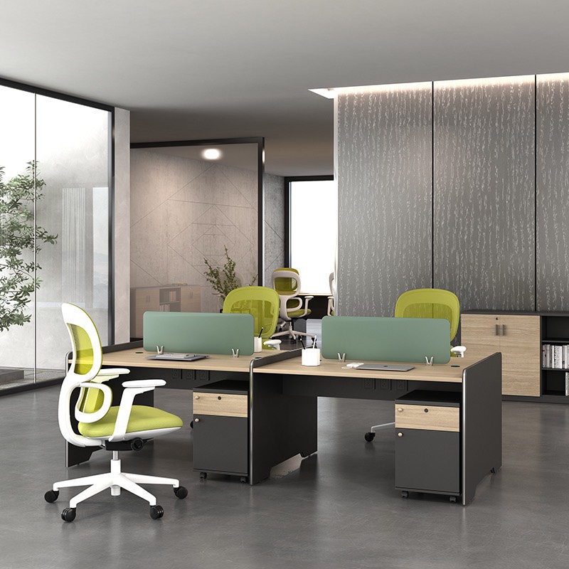Cụm Bàn Làm Việc 4 Người Hộc Rời 2m4 - BC43