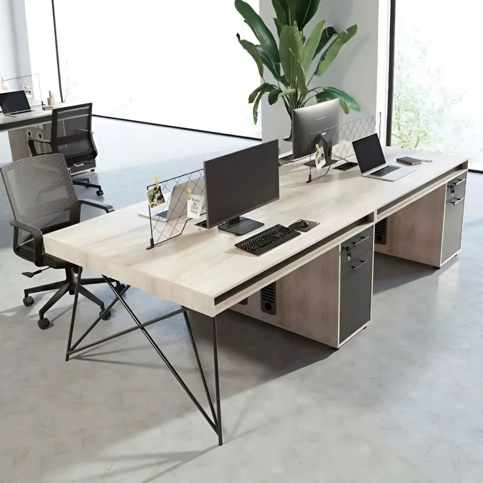 Cụm Bàn Làm Việc 4 Người Tối Giản Mà Cực Chất - BC83