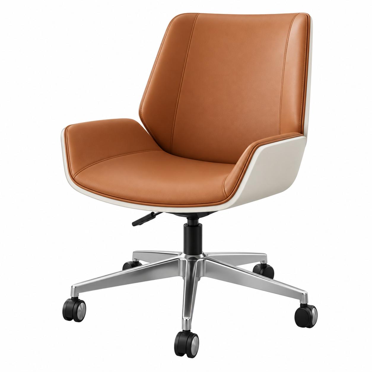Ghế Giám Đốc Lưng Thấp Da Đệm Gỗ Sang Trọng - GGĐ50