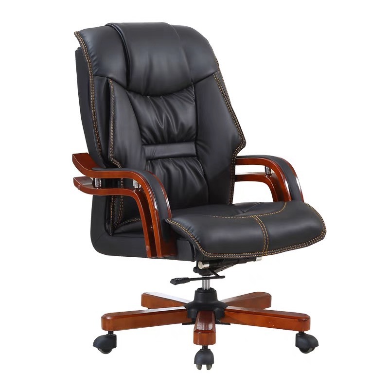 Ghế Giám Đốc Tay Ốp Gỗ Nhập Khẩu - GGĐ34