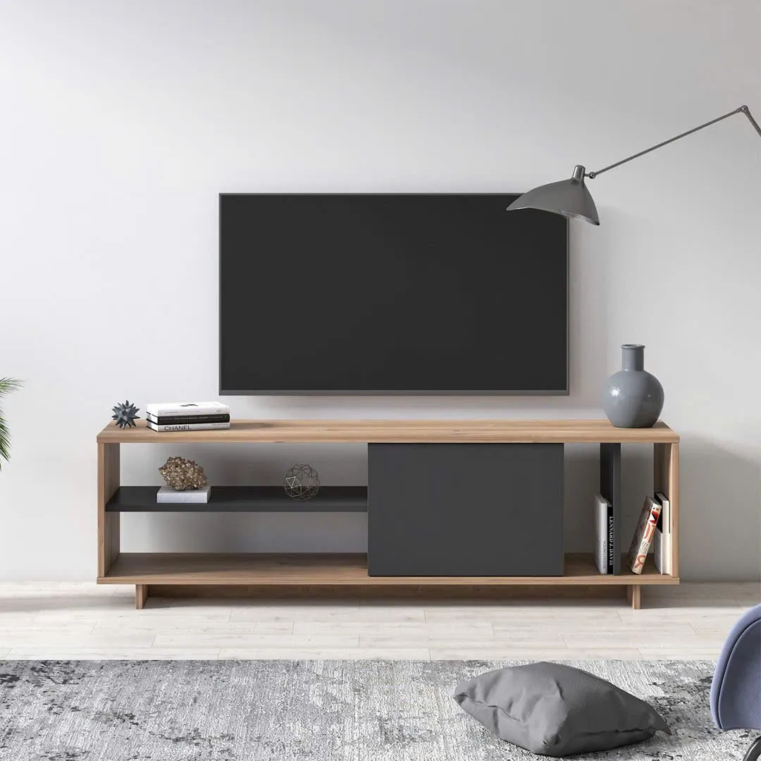 Kệ Tivi Gỗ Dáng Thấp Cửa Trượt - KTV10