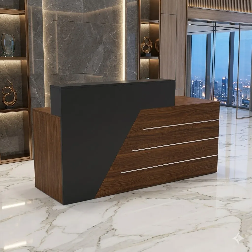 Quầy Lễ Tân Gỗ Hiện Đại Sang Trọng - LT14
