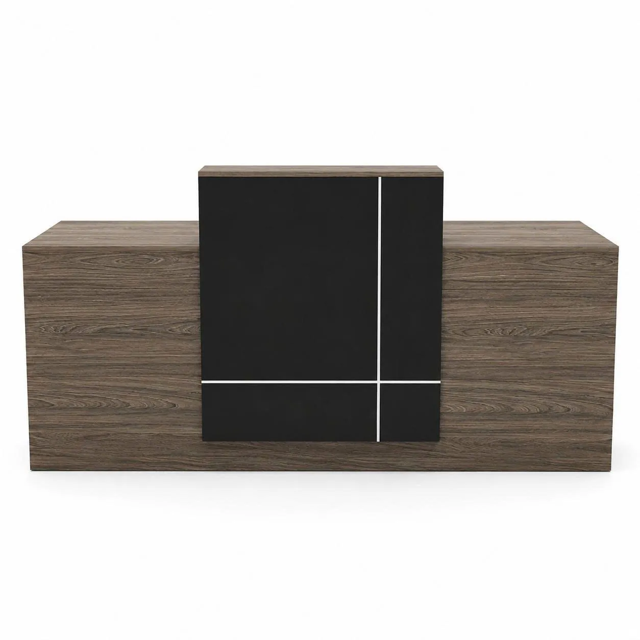 Quầy Lễ Tân Gỗ Vân Xám Sang Trọng - LT37