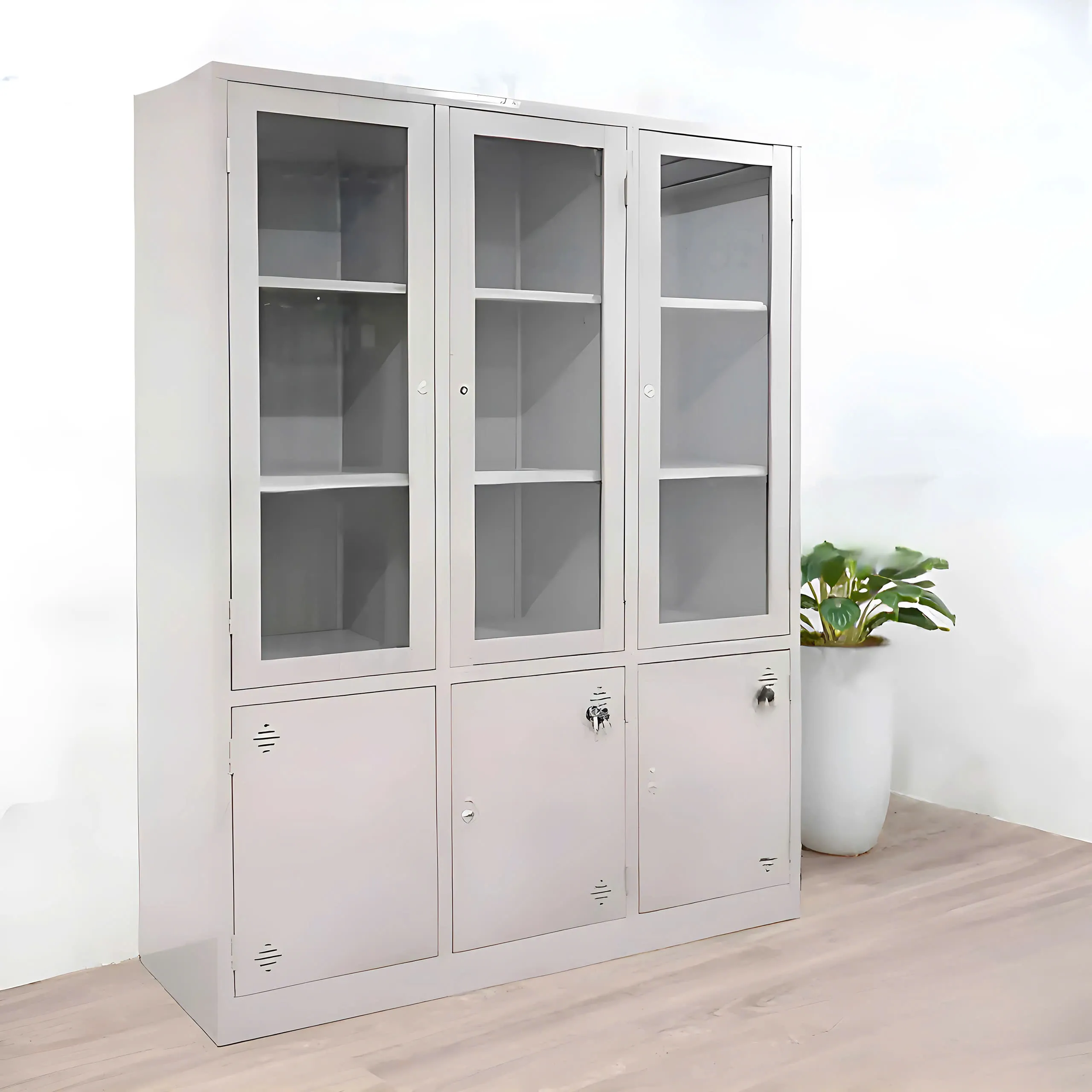 Tủ Locker Sơn Tĩnh Điện 3 Cánh Kính - TLK60