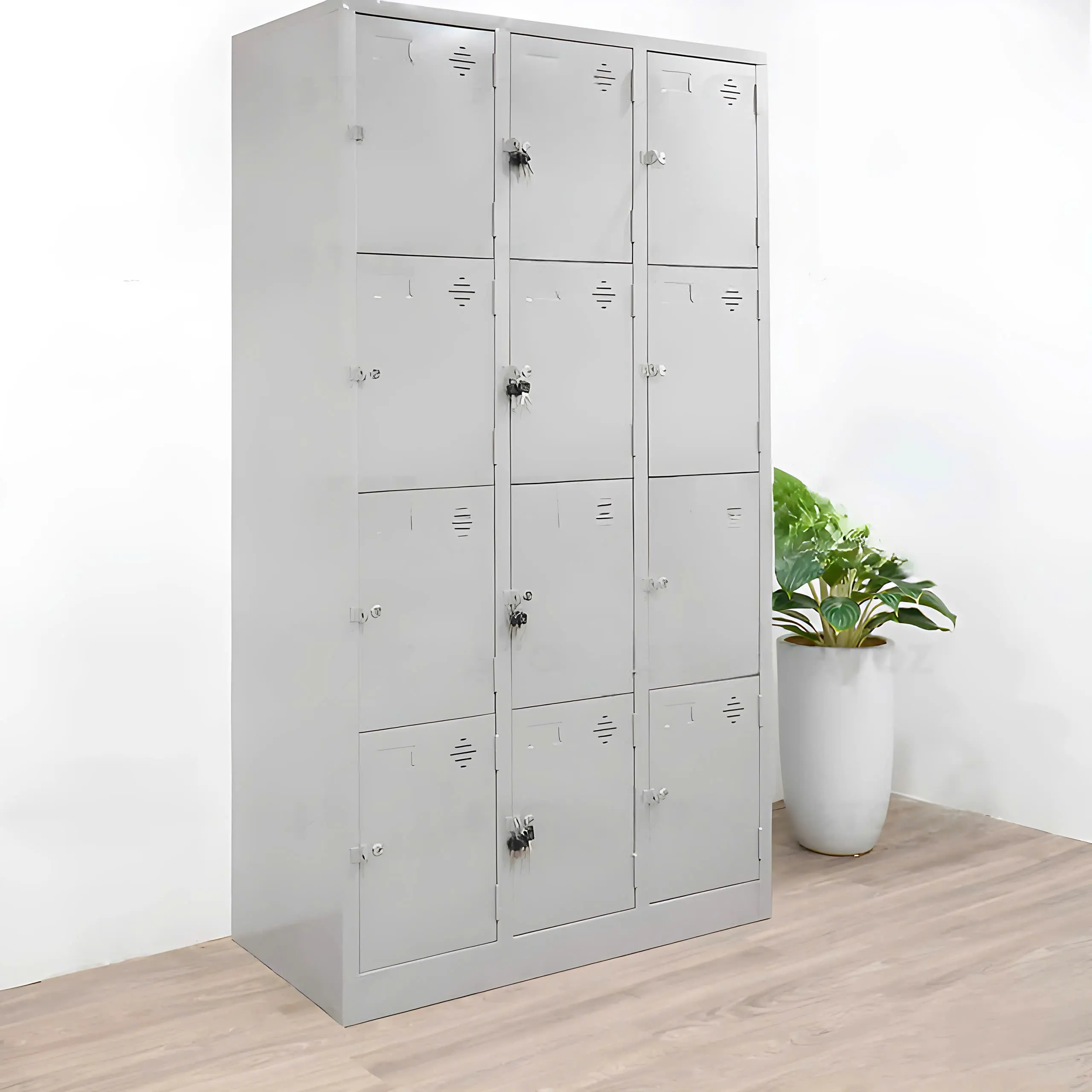 Tủ Locker 3 Khoang 12 Ngăn Cao Cấp- TLK36