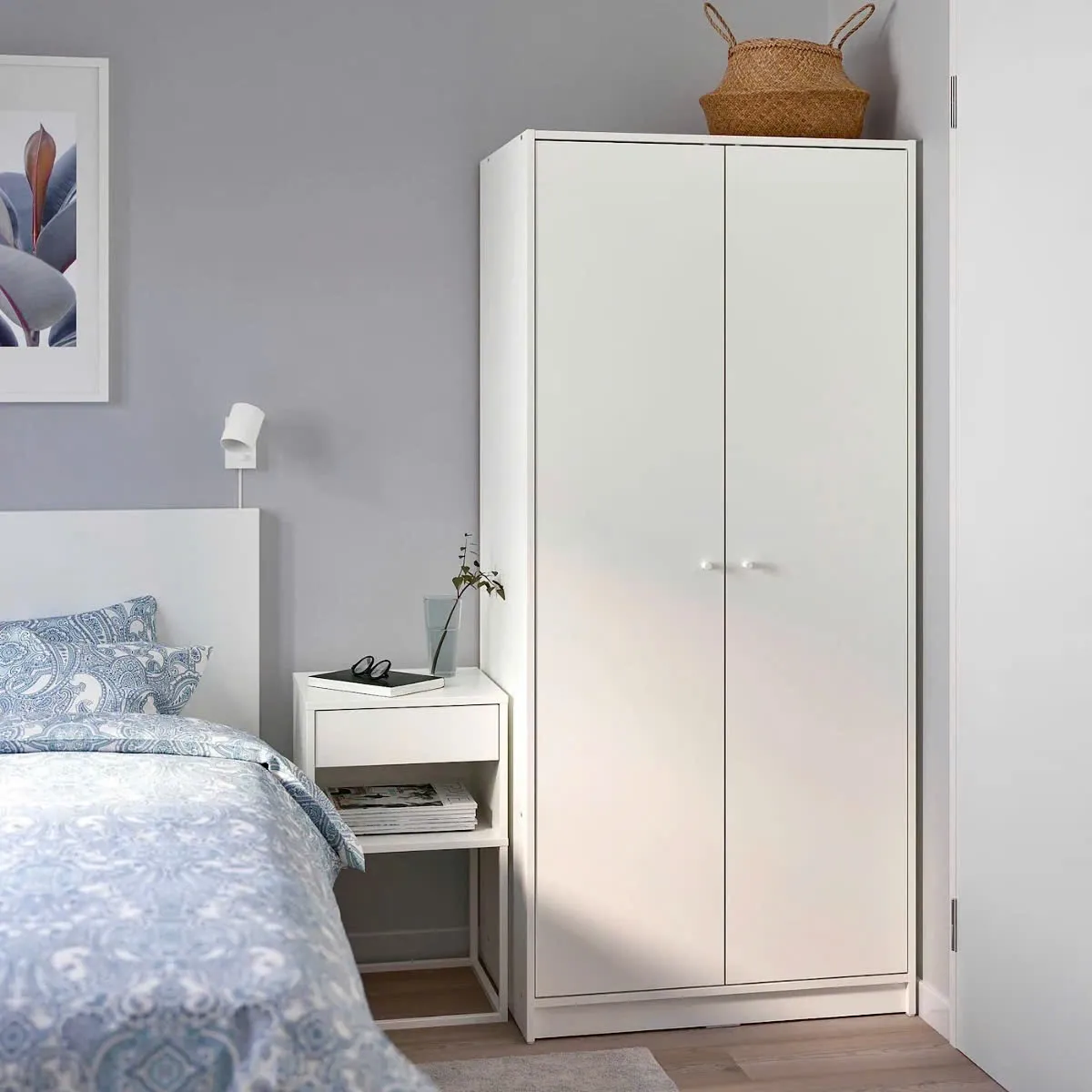 Tủ Quần Áo Gỗ 2 Cánh Gọn Gàng - TQA22