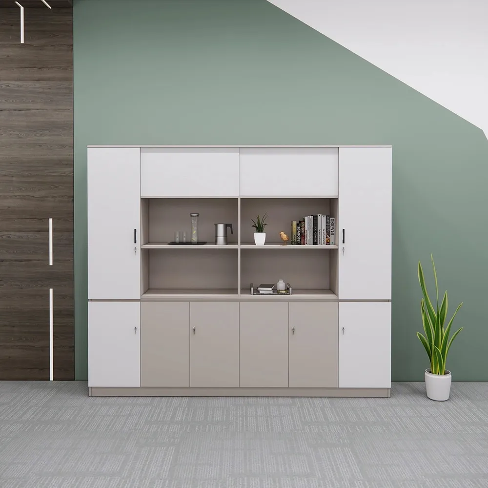 Tủ Tài Liệu 6 Cánh Kín Kết Hợp Kệ Trưng Bày Đa Năng - THS390