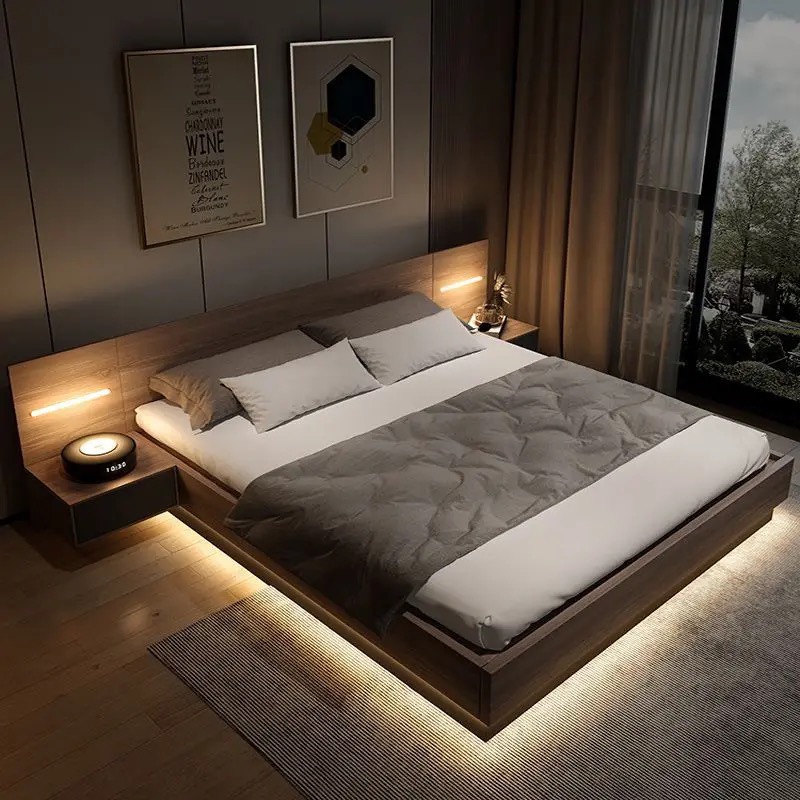 Giường Ngủ Có Đèn Led Hiện Đại - GN17