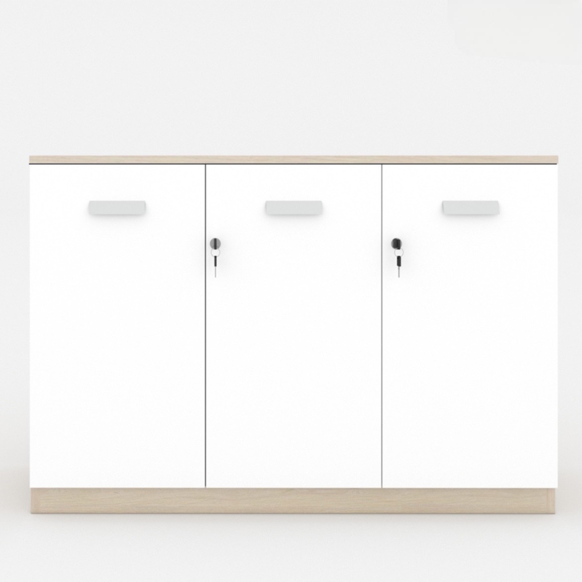 Tủ Tài Liệu Thấp 3 Cánh Gỗ MDF - THS133